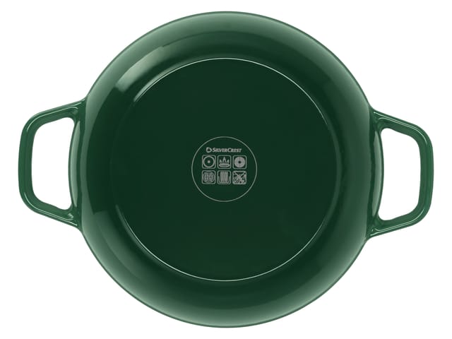 SILVERCREST® Premium-Gusseisenservierpfanne, Ø 25 cm (grün)