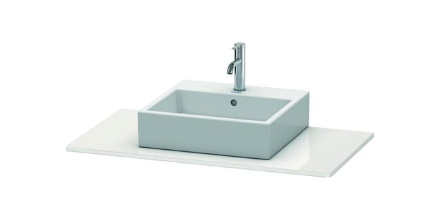 Duravit Konsole XSquare 100x55cm, we hochglanz, mit 1 Ausschnitt