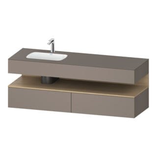Duravit Einbauwaschtisch-Möbel-Set Qatego 160x50x60cm, Kon-WTU, B, B l, E nat/b ma