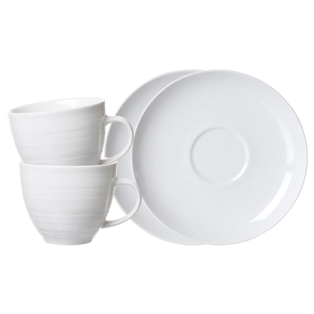 Ritzenhoff & Breker Kaffeetassen mit Untertassen Suomi 260 ml 2er Set