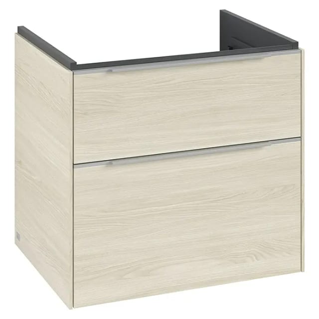 V&B Waschtischunterschrank Subway 3.0 62,2x57,6x47,8cm, o LE/Gr Alu gl, wh. Oa