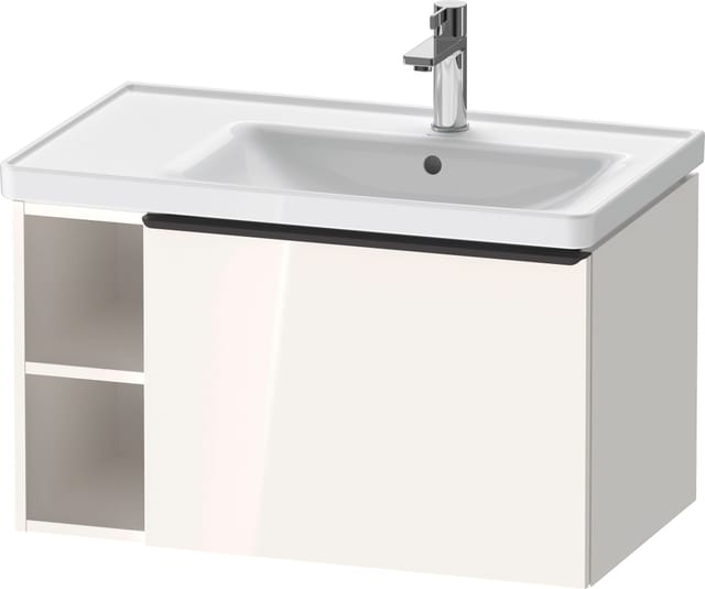 Duravit Waschtischunterschrank D-Neo 78,4x45,2cm, 1 A, B re, schwarz/weiß hgl