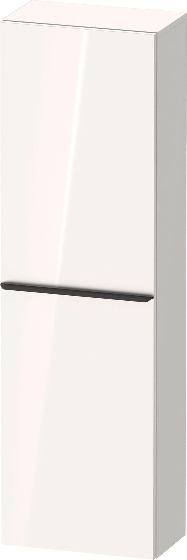 Duravit Halbhochschrank D-Neo 40x24cm, 1 Tür, 4 Bö, An L, sw/w hgl