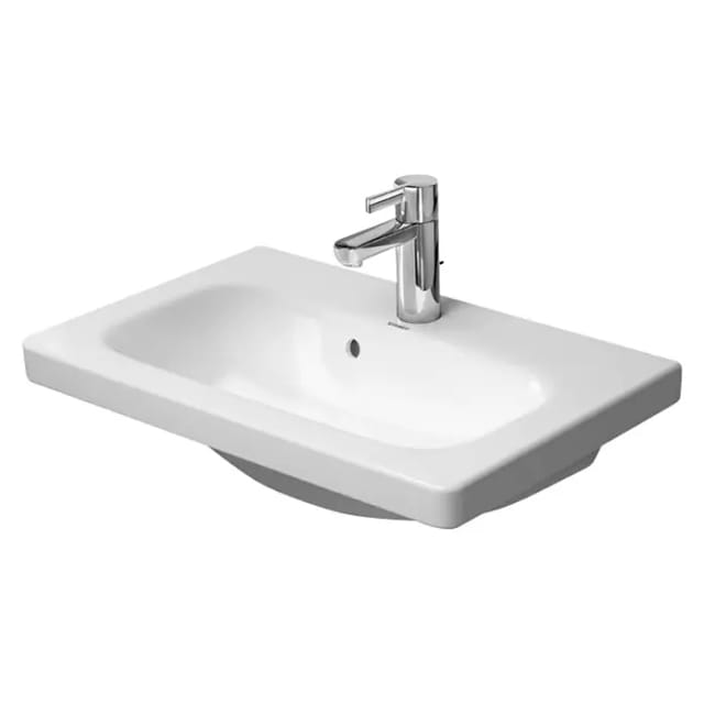 Duravit Möbelwaschtisch DuraStyle Compact 63,5x40cm, we, m HL, ÜL, Hahnlochbank