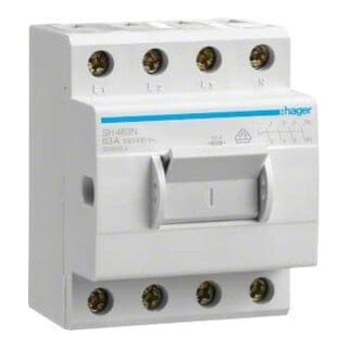 Hager Ausschalter 63A,4-pol,3.5PLE SH463N
