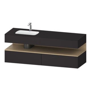 Duravit Einbauwaschtisch-Möbel-Set Qatego 160x50x60cm, Kon-WTU, B, B l, E na/gra m