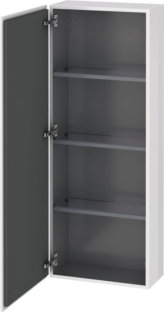 Duravit Halbhochschrank L-Cube 50x24,3x132cm, Tür links, weiß Hochglanz