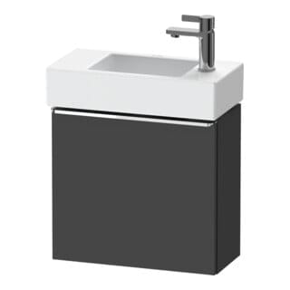 Duravit Waschtischunterschrank D-Neo 48,4x22,2x44cm, 1 Tür, An R, chr/Grap ma