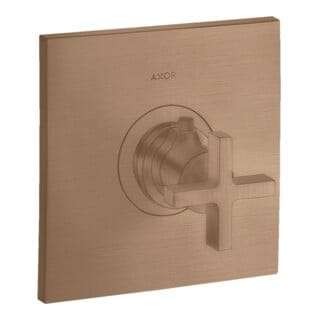 hansgrohe Fertigset Axor Citterio HF UP-THM, mit Kreuzgriff, brushed red gold