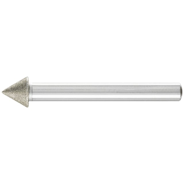 PFERD TOOLS Diamant-Schleifst. Spitzkegel Ø10x60° SchaftØ6 mm D126 (mit.) zum Anfasen/Entgraten/Senken