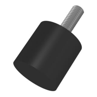 Gummi-Metall-Puffer zylindrisch Typ D D25xH10mm M6x18 NR57