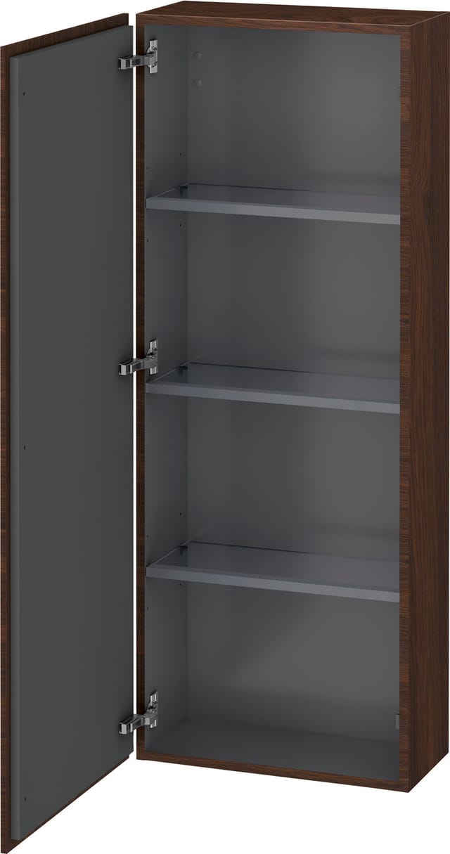 Duravit Halbhochschrank L-Cube 50x24,3x132cm, Tür li, Nussb gebürstet