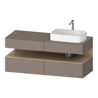 Duravit Waschtischunterschrank Qatego 140x55x60cm, E na/b m, Pl, Beck. re
