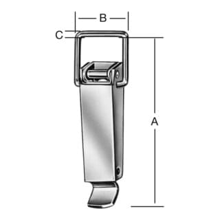 VORMANN Spannverschluss m.Plombiermöglichk. o. Schließhaken,UG,L138mm Stahl