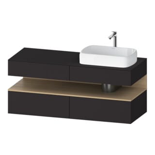 Duravit Waschtischunterschrank Qatego 140x55x60cm, E na/gra m, Pl, Beck. re