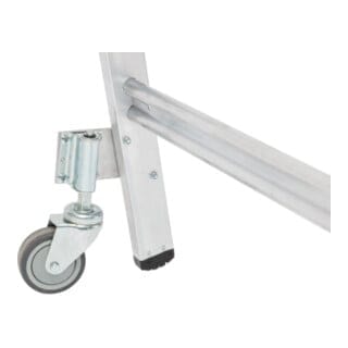 Hymer Plattformleiter mit Handlauf und Rollen, 4 Stufen