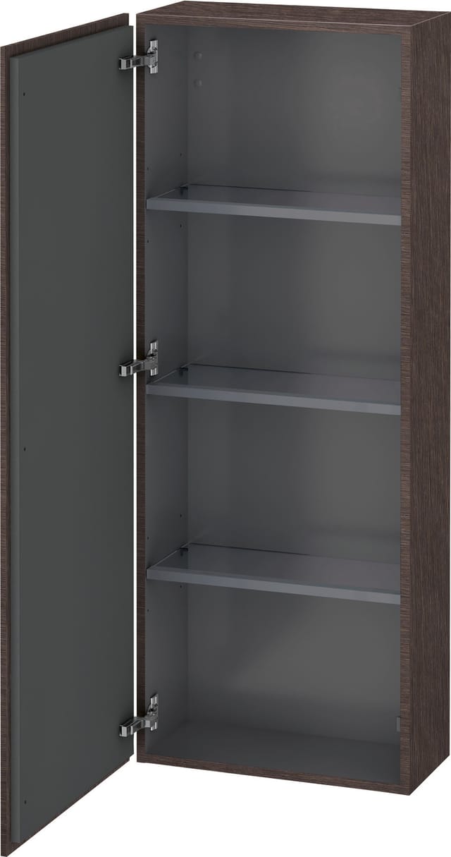 Duravit Halbhochschrank L-Cube 50x24,3x132cm, Tür li, Ei dkl. gebürstet