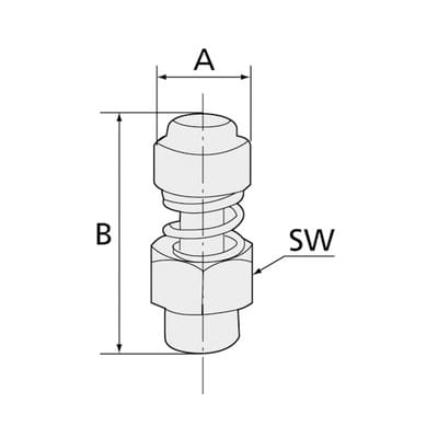 Riegler Schalldämpfer mit Federeinstellung, G 3/4, SW 30