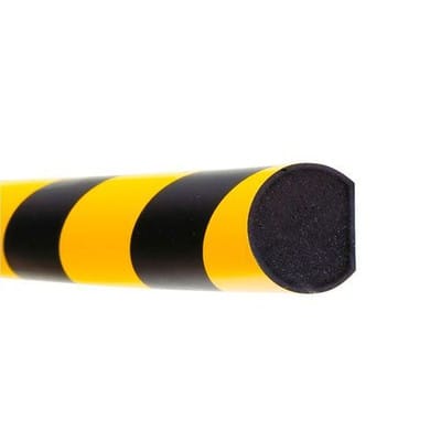 Moravia Prallschutz MORION Kreis Flächenschutz 32 x 40 x 1000 mm gelb/schwarz magnetisch