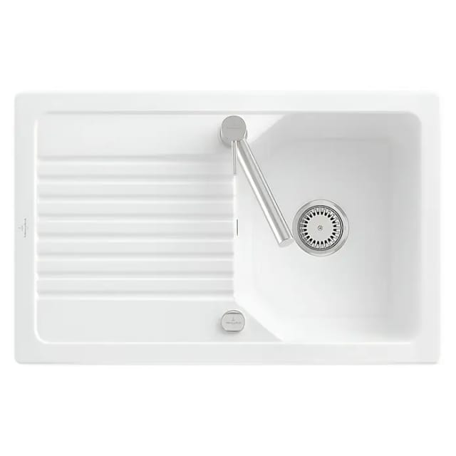 V&B Spüle Linara 45 m Abl.garn, Exzenter, we alp CeramicPlus