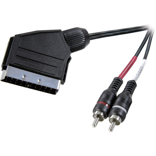 Speaka Professional - Sp-7870676 Scart / Cinch Audio Anschlusskabel [1x Scart-stecker - 2x Cinch-steck