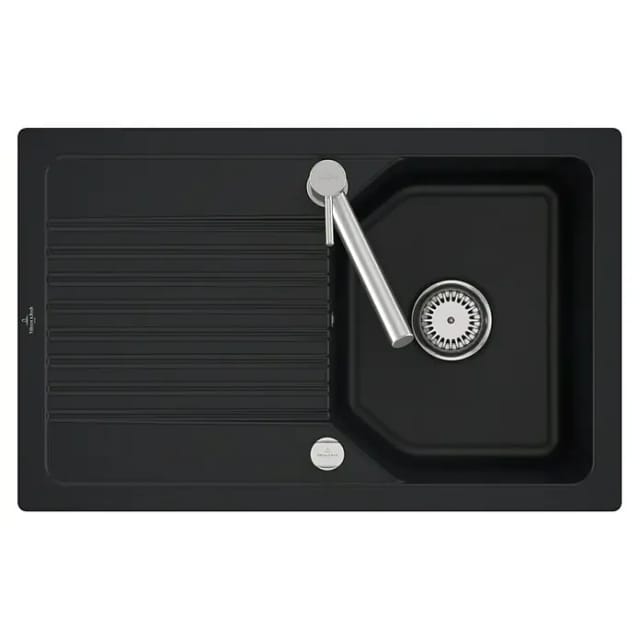 V&B Spüle Linara 45 m Abl.garn, Exzenter, pure black