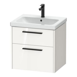 Duravit Waschtischunterschrank D-Code 58,4x55,5x46cm, 2 L, S, we. hgl, Gr. sw