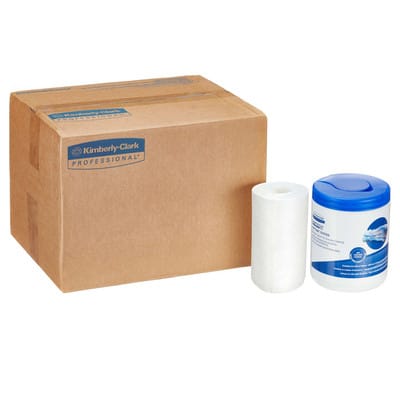 WYPALL Wettask™ Reinigungstücher für Lösungsmittel, weiß 55 Tücher in