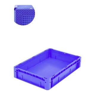 Bito Eurostapelbehälter XL / XL 64121RX mit Rippenboden L600xB400xH120 mm, blau