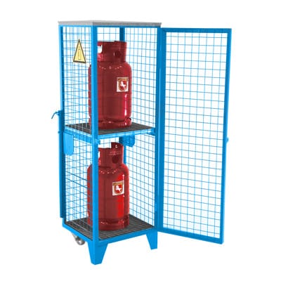 Bauer Südlohn Gasflaschen-Depot GFD-R 2, lackiert, Lichtblau