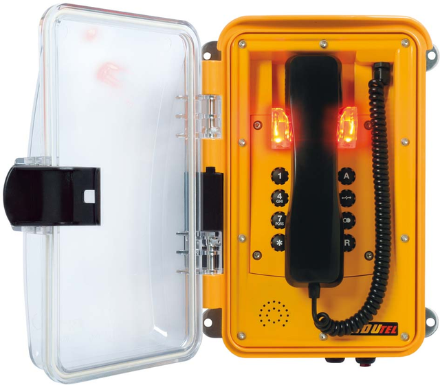 FHF Funke+Huster Telefon wetterfest, gelb InduTel-LED, 11264506