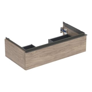 Geberit Waschtischunterschrank iCon 88,8x24,7x47,6cm, nuss/Griff lava matt