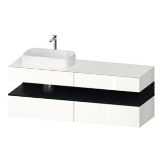 Duravit Waschtischunterschrank Qatego 160x55x60cm, E sw/we g, Pl, Beck. li