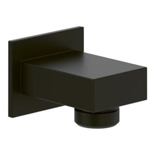 V&B Wandanschlussbogen Universal Showers eckig, Wandmontage, matt black