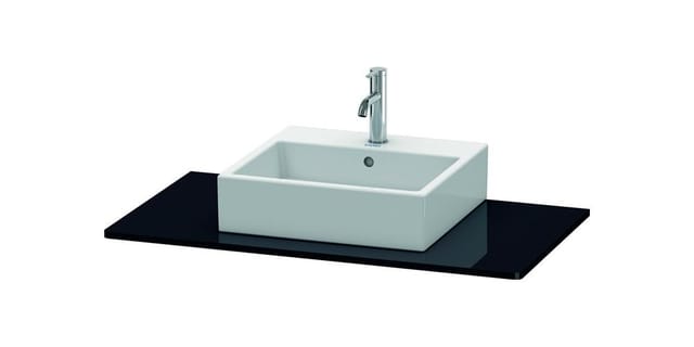 Duravit Konsole XSquare 100x55cm, sw hochglanz, mit 1 Ausschnitt