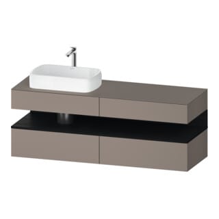 Duravit Waschtischunterschrank Qatego 160x55x60cm, E sw/Bas m, Pl, Beck. li