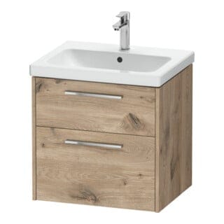 Duravit Waschtischunterschrank D-Code 58,4x55,5x46cm, 2 L, S, E Marmor, G chr