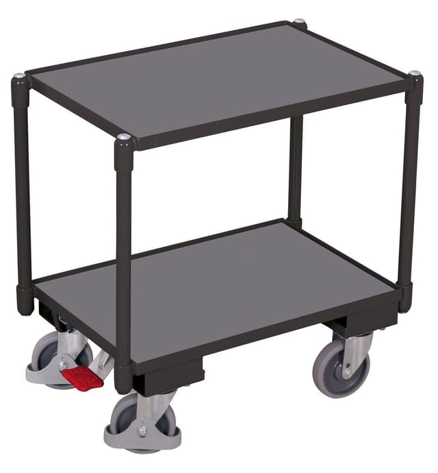 VarioFit Euro-System-Roller mit 2 Ladeflächen 10mm Rand RAL 7016