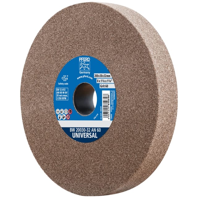 PFERD TOOLS Schleifbockscheibe Ø 200x30mm Bohrung-Ø 51 mm A60 für universelle Schleifaufgaben