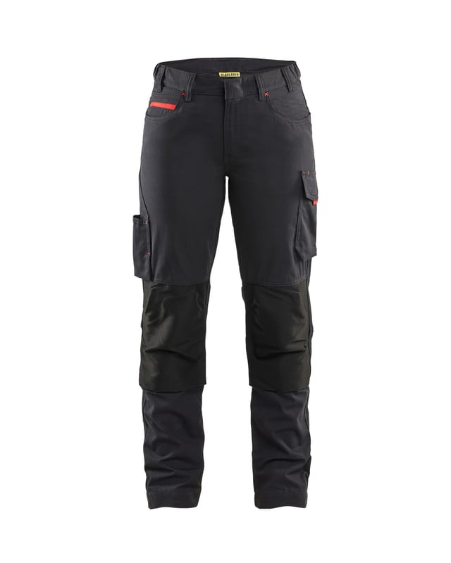 BLAKLÄDER Service Bundhose Damen Service Plus, schwarz / rot, Konfektionsgröße DE: 40