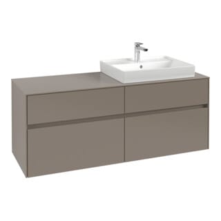 V&B Waschtischunterschrank Collaro 140x54,8x50cm, WT r, LED 10W, wh. Oa