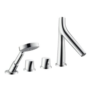 hansgrohe Fertigset Axor Starck Organic 4-L-Fliesenrd.-Arm., m Thermostat, chrom