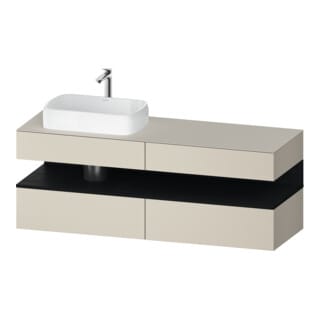 Duravit Waschtischunterschrank Qatego 160x55x60cm, E sw/tau m, Pl, Beck. li