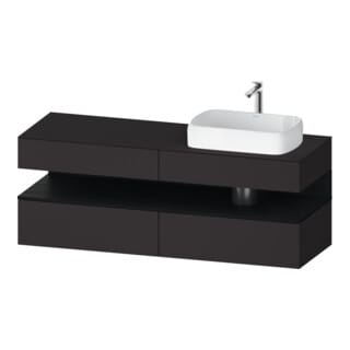 Duravit Waschtischunterschrank Qatego 160x55x60cm, E sw/gra m, Pl, Beck. re