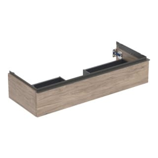 Geberit Waschtischunterschrank iCon 118,4x24,7x47,6cm, nuss/Griff lava matt
