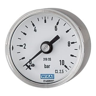 Riegler Manometer Ã˜ 40 mm, G 1/8 rückseitig, Messber. 0 - 2,5 bar, V4A