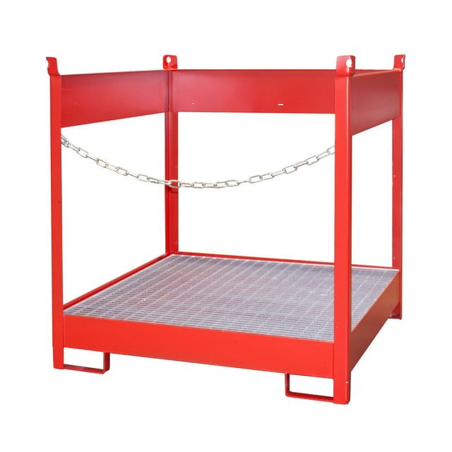 Bauer Südlohn Fass-Stapelpalette FSP-4, lackiert, Feuerrot