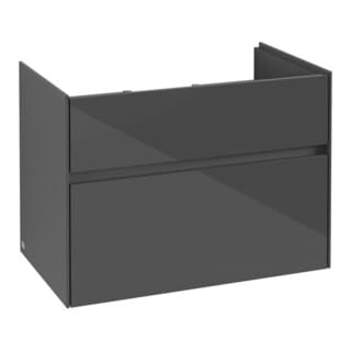 V&B Waschtischunterschrank Collaro 75,4x54,6x44,4cm, WT mittig, glossy grey