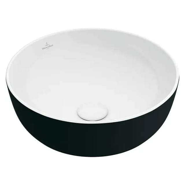 V&B Aufsatzwaschtisch Artis d 43cm, rd, o. Hahnl., o. ÜL, Coal Black