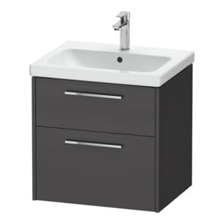 Duravit Waschtischunterschrank D-Code 58,4x55,5x46cm, 2 L, S, gra ma, Gr. chr